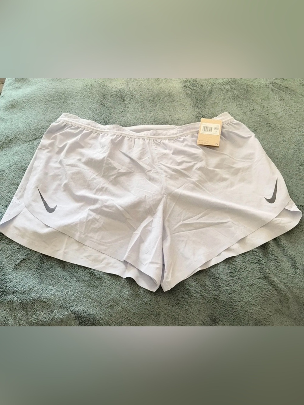 Nike AeroSwift 4" Brief-Lined Men's Size XXL Ghost Grey Black Running Shorts